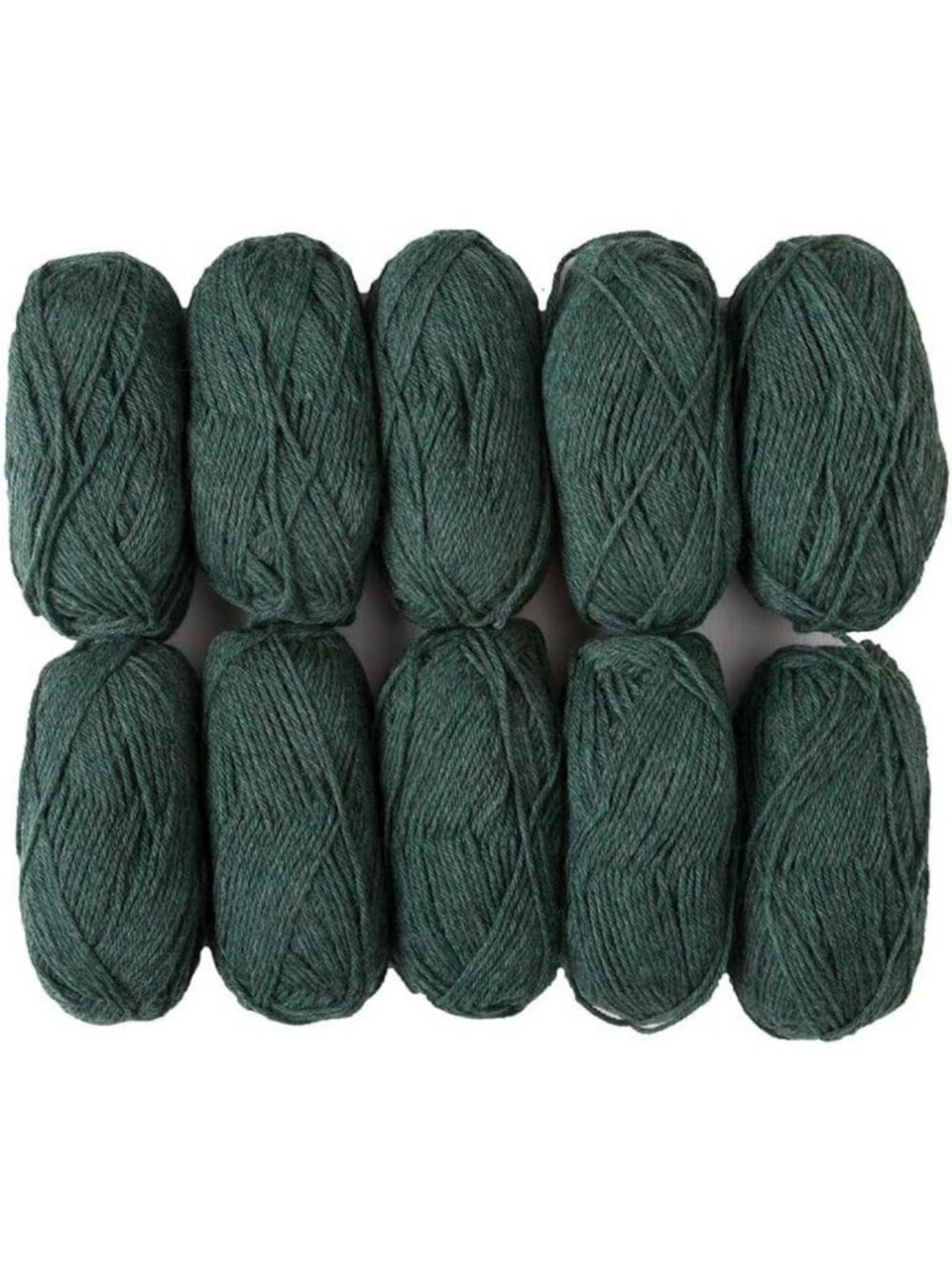 100% Wool Yarn Pack in Green - Soft, Durable Knitting Supplies for Crafts